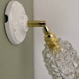 Vintage Tulip Wall Sconce in Molded Glass - thumbnail 2