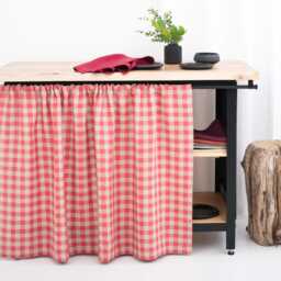 Natural Linen Kitchen Curtains, Cupboard, Bathroom Shelf Drapery, Stonewashed Linen Cafe Curtain, Eco-Friendly Decor - thumbnail 4