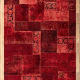 8x10 Rug Vintage Handmade Red Cherry Vibrant Overdyed - 242x300 cms. Free Shipping - thumbnail 2