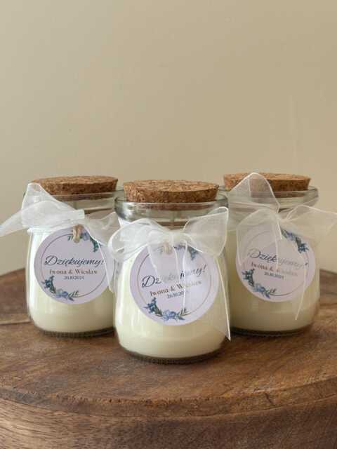Wedding Favours Candles, Thank You Gift, Personalised Wedding Candles Boho Style - image 1