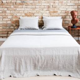 Linen Bedspread. Bed Throw. Pure Cover. Extra Large Bedcover in Various Colors - thumbnail 2