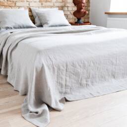 Linen Bedspread. Bed Throw. Pure Cover. Extra Large Bedcover in Various Colors - thumbnail 3