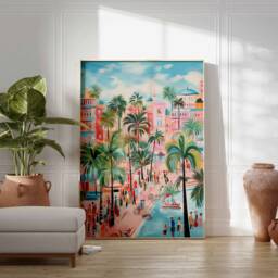 Boho Art, Print, Rustic Beach Bathroom Wall Coastal D??cor, Seaside Vintage Art - thumbnail 2