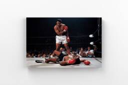 Muhammad Ali Vs Sonny Liston Knockout Canvas Print, Boxing Art - thumbnail 1