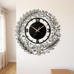 Italian Pasta Metal Wall Clock, Chef Kitchen Art, Decorative Clock, Clock Giftitalian Restaurant Decor For Dining Room, Home - thumbnail 2
