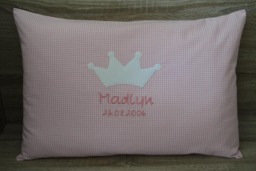 Crown Pillow 60 X 40 cm, Birth Crown, Name Baptism Pillow, With Crown Children's - thumbnail 1