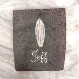 Personalised Embroidered Surf Board Towel, Custom Made Name Gifts - thumbnail 4