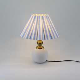 Handmade Scallop Light Blue Striped Lamp , Handcraft Lamp Decor-100#