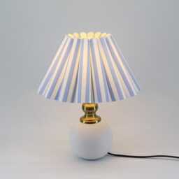 Handmade Scallop Light Blue Striped Lamp , Handcraft Lamp Decor-100# - thumbnail 4