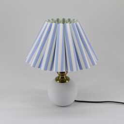 Handmade Scallop Light Blue Striped Lamp , Handcraft Lamp Decor-100# - thumbnail 2