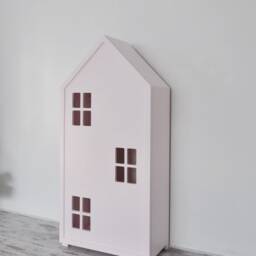 Montessori Style Wardrobe For Babies Made Of Wood. Charming Wooden With Doors & Shelves Baby's Room. Handmade Furniture - thumbnail 4