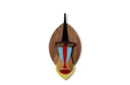Wooden Mandrill Head, Wall Art, Decor, Animal Nursery Mount, Monkey - thumbnail 1