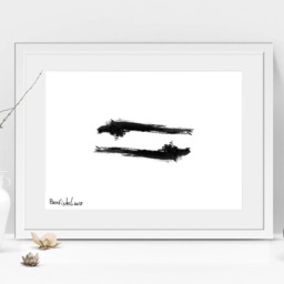 Framed Print, Yin Yang Black & White Art, Modern Valentines Day Gift, Bedroom Decor, Wall Art Prints - thumbnail 2