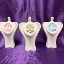 I Am Grounded - Tree Of Life 20cm Sculpture Crystal Filled White Marble Ornament Spiritual Grounding Gift Meditation Decor - thumbnail 3