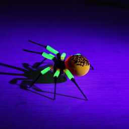 Red Uranium Glass Spider Surprise Vaseline Figurine Uv Black - thumbnail 2