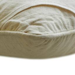"Cotton Linen Beige Throw Pillow Cover 16""x16" - thumbnail 2