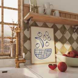 Fruit Bowl Unframed Print - Kitchen Poster Art Food Wall Prints Posters - thumbnail 3