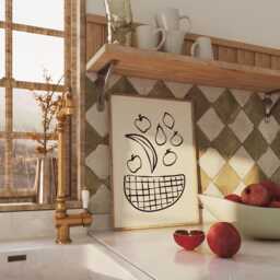 Fruit Bowl Unframed Print - Kitchen Poster Art Food Wall Prints Posters - thumbnail 2