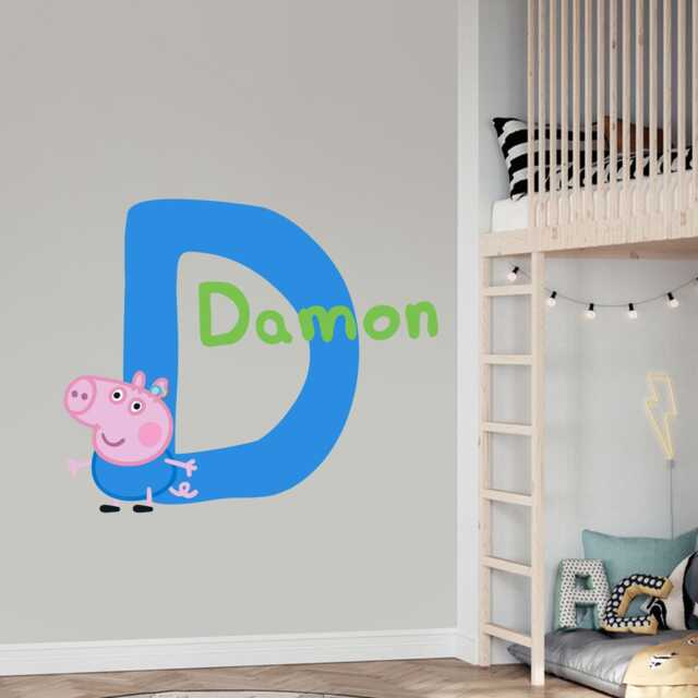 Peppa Pig Wall Sticker - George Letter & Name Decal Kids Art - image 1