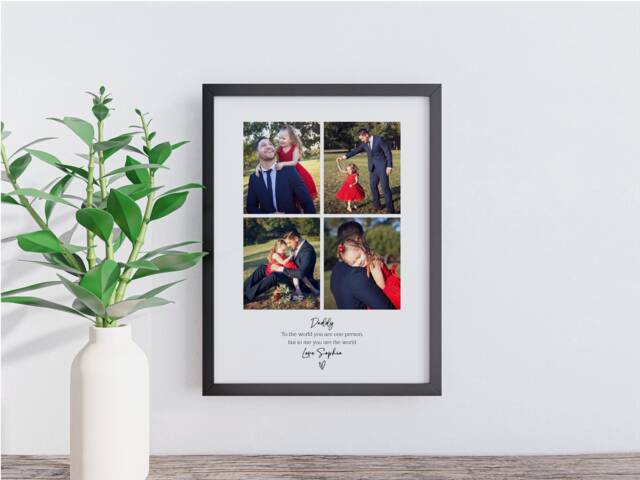 Daddy Photo Frame, Personalised Picture Print, Dad Gift For Husband, Father Birthday Gift, Christmas - image 1