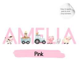Personalized Farm Animal Name Stickers Nursery Wall Decor - 3 - thumbnail 2