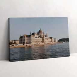 Parliament Building in Budapest Canvas, Wall Art Picture, Gray Decoration, Travel Canvas - thumbnail 2