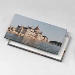 Parliament Building in Budapest Canvas, Wall Art Picture, Gray Decoration, Travel Canvas - thumbnail 1