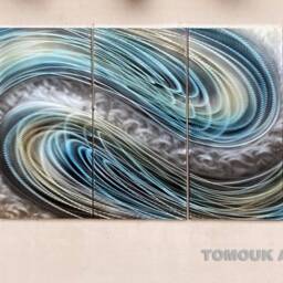 Modern Metal Wall Art Sculpture Large Indoor/Outdoor Decor - thumbnail 2