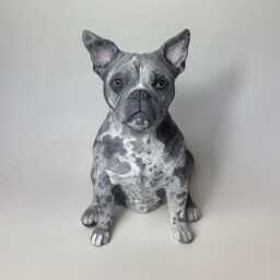 Micro Bully Custom Dog Urn Pet Memorial Portrait Sculpture - thumbnail 2
