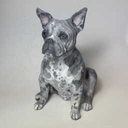 Micro Bully Custom Dog Urn Pet Memorial Portrait Sculpture - thumbnail 3