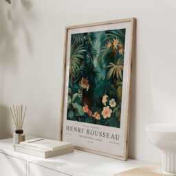 Henri Rousseau Equatorial Jungle, Modern Art, Wall Decor, Art Print, Green Print - thumbnail 3
