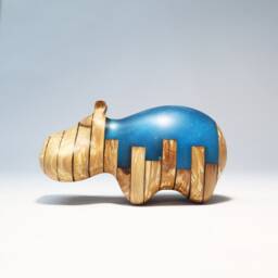 Duo Hippopotamus Sculpture - 5 - thumbnail 3