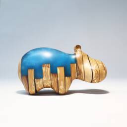 Duo Hippopotamus Sculpture - 5