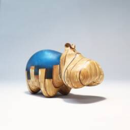 Duo Hippopotamus Sculpture - 5 - thumbnail 2