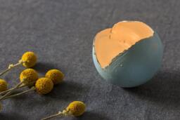 Small Light Blue Ceramic Votive Candle Holder