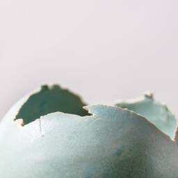 Small Light Blue Ceramic Votive Candle Holder - thumbnail 4