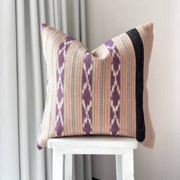 Handwoven Cotton Pillow Cover Ethnic Kariang Tribe Decor - thumbnail 3