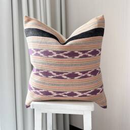 Handwoven Cotton Pillow Cover Ethnic Kariang Tribe Decor - thumbnail 2