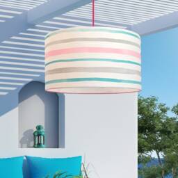 Pink & Veraman Stripes, Handmade Lamp Shade By Abajur