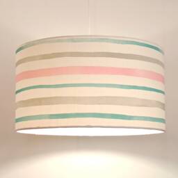 Pink & Veraman Stripes, Handmade Lamp Shade By Abajur - thumbnail 3