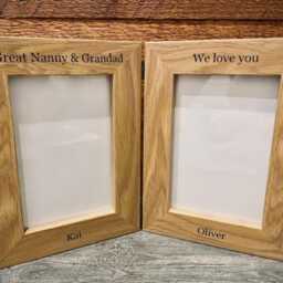 Personalized Wooden Photo Frame Laser Engraved Keepsake Gift - thumbnail 2