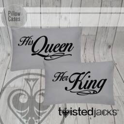 His Queen, Her King Pillow Cases Custom Couple Gift Set - thumbnail 3