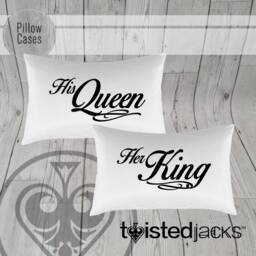 His Queen, Her King Pillow Cases Custom Couple Gift Set - thumbnail 2