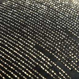 Black Velvet Beaded Pillow Cover, Antique Gold Hand Embroidered Accent - Bmcc097 - thumbnail 4