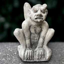 stone Gargoyle Sculpture Concrete Monster Figurine Garden Guardian Decoration Sitting Ornament Lover Gift Handmade - thumbnail 2