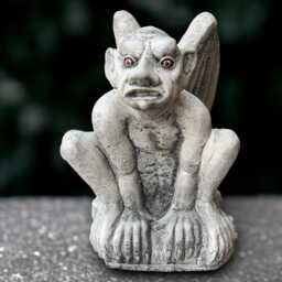 stone Gargoyle Sculpture Concrete Monster Figurine Garden Guardian Decoration Sitting Ornament Lover Gift Handmade - thumbnail 4