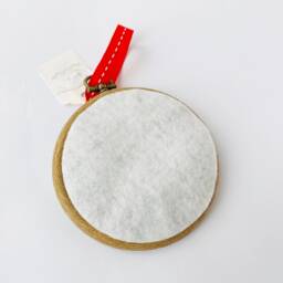 Hand Embroidered Chalkboard Hoop - Christmas Wall Art Hanging Decoration Jingle Bells - thumbnail 3