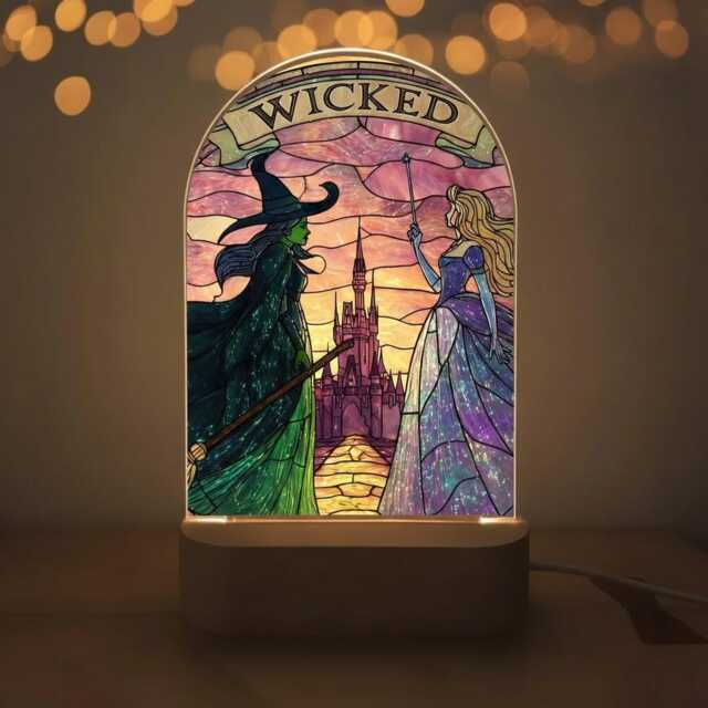 Wicked Change For Good Night Light, Elphaba Glinda, Musical Decor, Wizard Of Oz Gift, Bedroom Decoration, Home Decor - image 1