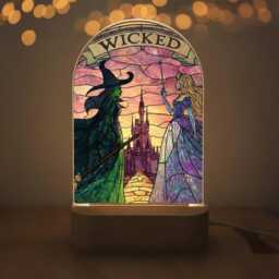 Wicked Change For Good Night Light, Elphaba Glinda, Musical Decor, Wizard Of Oz Gift, Bedroom Decoration, Home Decor - thumbnail 1