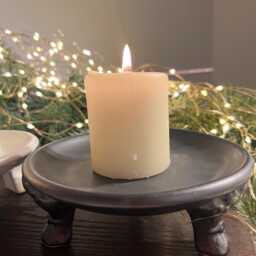 Victorian Style Ceramic Candleholder, Candle Tray, White Or Black - Handmade Pottery - thumbnail 2